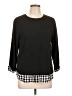 I.N. Studio Black 3/4 Sleeve Top Size L - photo 1