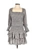 She + Sky 100% Polyester Tweed Gray Casual Dress Size L - photo 1