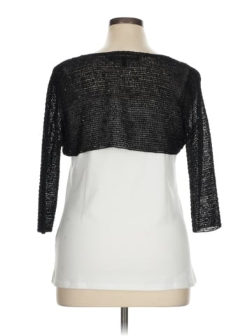 Carmen Marc Valvo Collection 3/4 Sleeve Top (view 2)