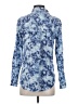 Equipment Print Blue Long Sleeve Blouse Size S - photo 2