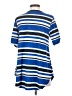 Lularoe Stripes Blue Short Sleeve T-Shirt Size S - photo 2