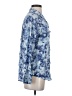 Equipment Print Blue Long Sleeve Blouse Size S - photo 4