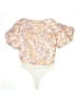 Entro 100% Polyester Ivory Pink Short Sleeve Blouse Size S - photo 2