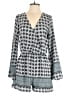 PURPLE SNOW 100% Polyester Houndstooth Gray Romper Size M - photo 1