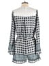 PURPLE SNOW 100% Polyester Houndstooth Gray Romper Size M - photo 2