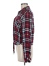 Sim & Sam 100% Rayon Plaid Burgundy Long Sleeve Blouse Size M - photo 5