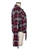 Sim & Sam 100% Rayon Plaid Burgundy Long Sleeve Blouse Size M - photo 4