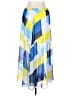 Ann Taylor 100% Polyester Graphic Blue Casual Skirt Size L - photo 2
