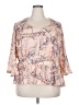 Melissa McCarthy Seven7 100% Polyester Pink 3/4 Sleeve Blouse Size 2X - photo 1