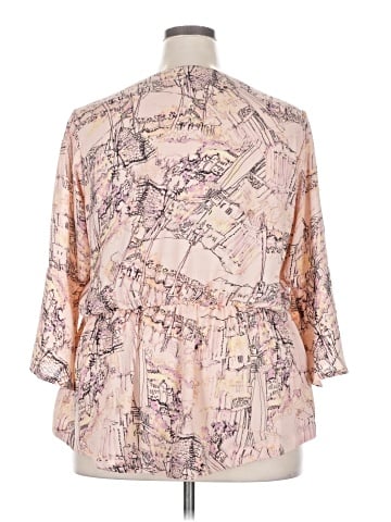 Melissa McCarthy Seven7 3/4 Sleeve Blouse (view 2)