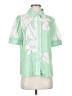 Unbranded 100% Polyester Green Short Sleeve Blouse Size S - photo 1