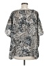 Marla Wynne 100% Polyester Paisley Gray Short Sleeve Blouse Size M - photo 2