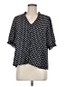 Unbranded Polka Dots Black Short Sleeve Blouse Size L (estimated) - photo 1