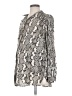 H&M Mama 100% Polyester Silver Long Sleeve Blouse Size Sm Maternity - photo 1