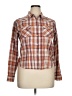 Unbranded Plaid Orange Long Sleeve Button-Down Shirt Size XL - photo 1