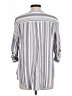 Torrid 100% Modal Stripes Gray 3/4 Sleeve Blouse Size Lg Plus (0) - photo 2