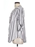 Torrid 100% Modal Stripes Gray 3/4 Sleeve Blouse Size Lg Plus (0) - photo 5