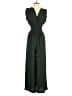Max Studio 100% Polyester Solid Green Jumpsuit Size S - photo 1