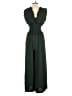 Max Studio 100% Polyester Solid Green Jumpsuit Size S - photo 2