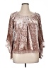Indigo Thread Co. Pink Tan 3/4 Sleeve Blouse Size 14 (estimated) - photo 1