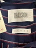 Grayson 100% Lyocell Stripes Blue Long Sleeve Button-Down Shirt Size Sm (2) - photo 7