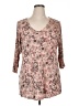 Tabitha Webb 100% Rayon Pink 3/4 Sleeve Blouse Size 1X - photo 1