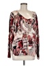 Talbots 100% Merino Wool Print Red Pink Wool Pullover Sweater Size M (estimated) - photo 1
