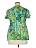 Cato 100% Polyester Green Short Sleeve Blouse Size 14 - photo 2