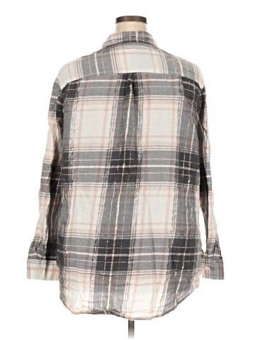 Faded Glory Long Sleeve Button-Down Shirt (view 2)