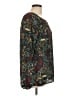 Christopher & Banks 100% Polyester Animal Print Black Green Long Sleeve Blouse Size L - photo 4