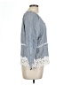 Young Essence Blue 3/4 Sleeve Blouse Size L - photo 4