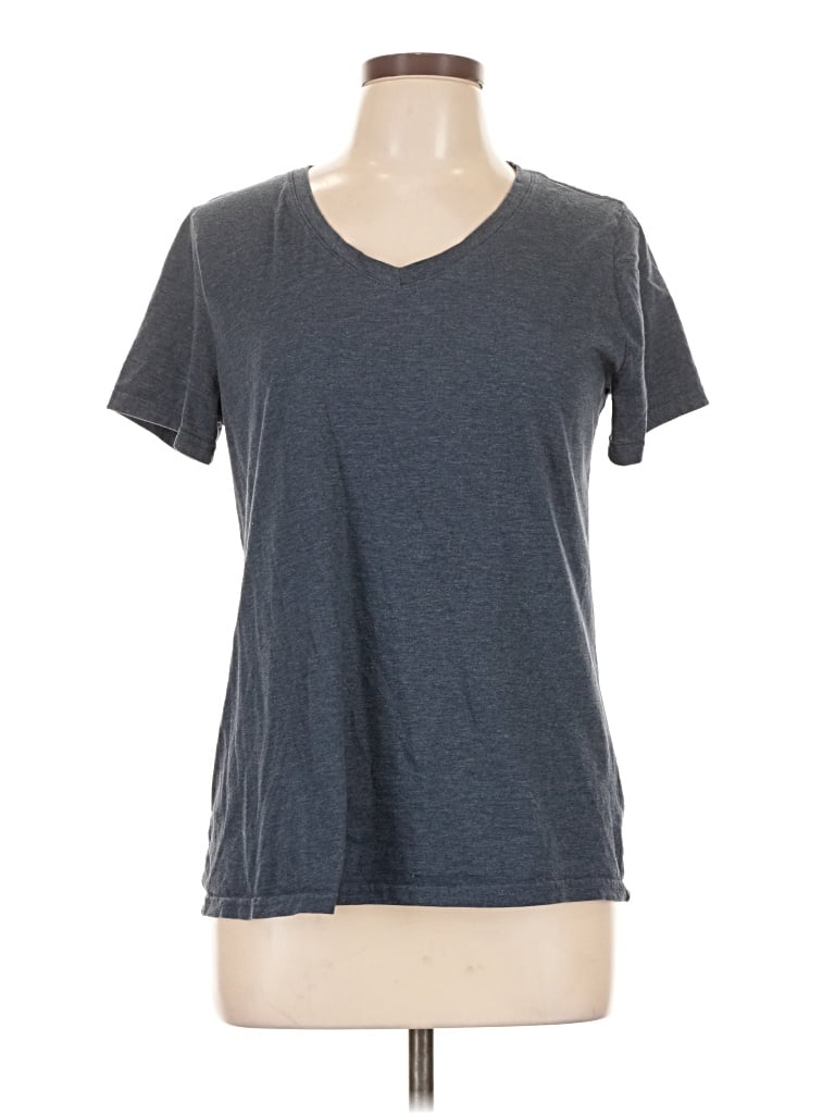 Pre-owned Time And Tru Short Sleeve T-shirt In Gray