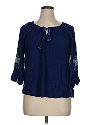 Vintage America Blues 3/4 Sleeve Blouse (view 1)