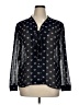 Ann Taylor 100% Polyester Black Long Sleeve Blouse Size XL - photo 1