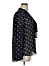 Ann Taylor 100% Polyester Black Long Sleeve Blouse Size XL - photo 4