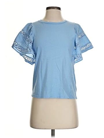Self Contrast Short Sleeve Top (view 1)