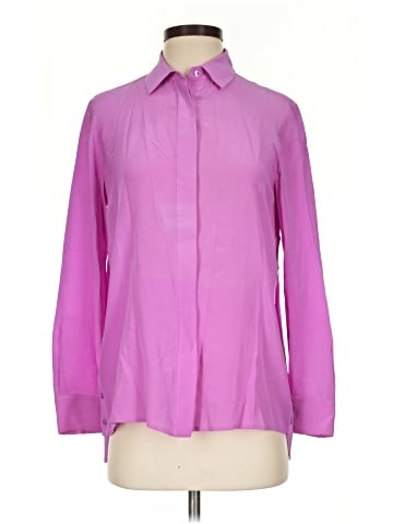Magaschoni Long Sleeve Silk Top (view 1)
