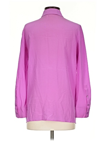 Magaschoni Long Sleeve Silk Top (view 2)