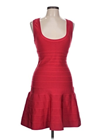 Herve Leger Fluted Bandage Mini Dress (view 1)