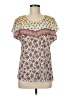 Assorted Brands Floral Brown Short Sleeve T-Shirt Size M - photo 1