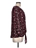 Weston 100% Polyester Burgundy 3/4 Sleeve Blouse Size L - photo 4