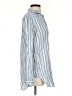 Gap 100% Linen Stripes Blue Long Sleeve Blouse Size S - photo 4