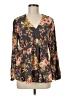 Torrid 100% Rayon Floral Gray Black Long Sleeve Blouse Size Med Plus (00) - photo 1