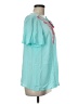 Torrid 100% Rayon Teal Short Sleeve Blouse Size Med Plus (00) - photo 4