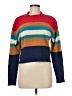 Eyeshadow 100% Polyester Color Block Blue Turtleneck Sweater Size M - photo 1