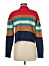 Eyeshadow 100% Polyester Color Block Blue Turtleneck Sweater Size M - photo 2