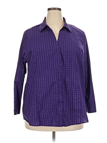 Riders by Lee 3/4 Sleeve Button-Down Shirt (view 1)