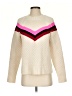 Milly Chevron-herringbone Ivory Pullover Sweater Size S - photo 1