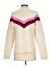 Milly Chevron-herringbone Ivory Pullover Sweater Size S - photo 2