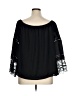 Kaari Blue 100% Polyester Black 3/4 Sleeve Blouse Size XL - photo 2